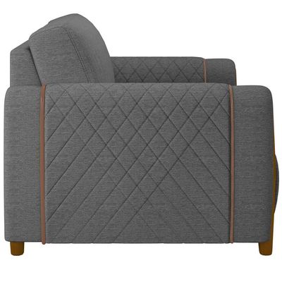 Kit Sofá 3 Lugares 223Cm Com Poltrona Flora M03 Chumbo