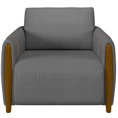 Kit Sofá 3 Lugares 223Cm Com Poltrona Flora M03 Chumbo