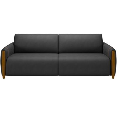 Kit Sofá 2 Lugares 168Cm Com 02 Poltronas Flora M03 Preto