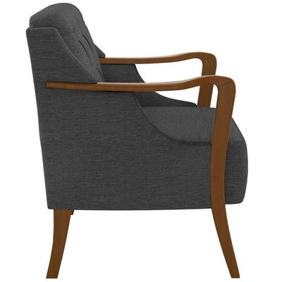 Kit Sofá 02 Lugares 135Cm Com 02 Poltronas Coral M03 Chumbo