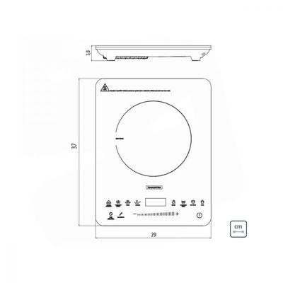 Cooktop Portátil Indução Tramontina 94714132 Slim Touch 220V