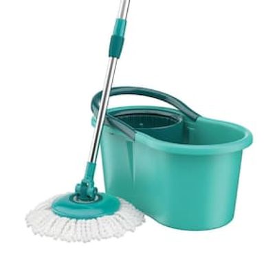 Mop Giratório FlashLimp MOP8209-VA com Balde, Cabo Telescópico e Refil – Verde Água