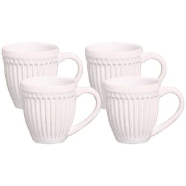 Conjunto de Canecas Porto Brasil Roma em Faiança Feldspática 343ml - 4 Peças