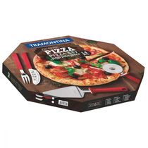Kit para Pizza Tramontina em Aço Inox 14 Peças