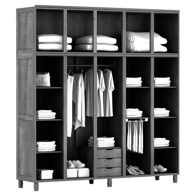 Guarda-roupa Casal Mel 10 Portas Espelho 3 Gavetas