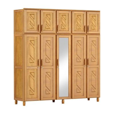 Guarda-roupa Casal Mel 10 Portas Espelho 3 Gavetas