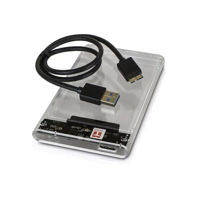 Adaptador Case de Gaveta Hd Sata Externo Notebook Slim Usb 3.0 - Transparente