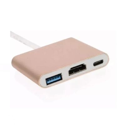 Adaptador Type-c Macho para Usb 3.0, Hdmi e Usb-c Femea