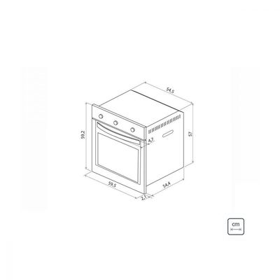 Forno Elétrico Embutir Tramontina New Glass Cook Preto 71L