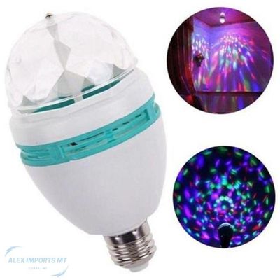 Luz Led Globo Rotativa Colorido Para Festa Bola De Bares