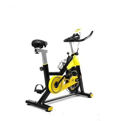 Bicicleta Spinning Com Roda De Inercia De 8kg - Preto E Amarelo