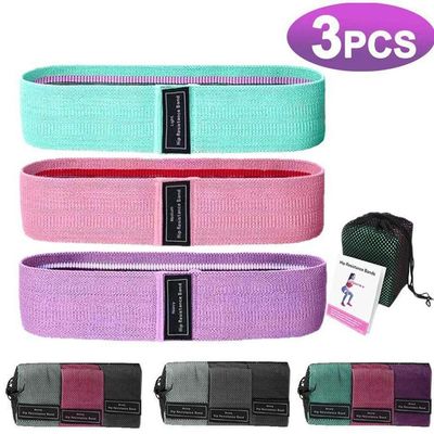 Kit 3 Faixa Elasticas De Exercicios Hip Resistance Bands