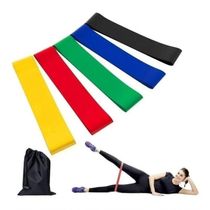 Kit 5 Faixas Elásticas Thera Band Exercícios Em Casa
