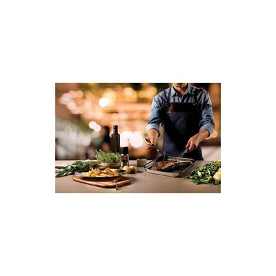 Bistequeira Grano 28cm 1,9l Em Aço Inox Com Interno Em Antiaderente Starflon Premium