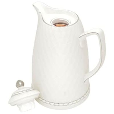 Garrafa Térmica Wolff Branca/Prata - 900 ml
