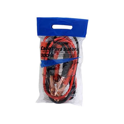 Cabo de Bateria Western 300 Amp Auto Preto e Vermelho