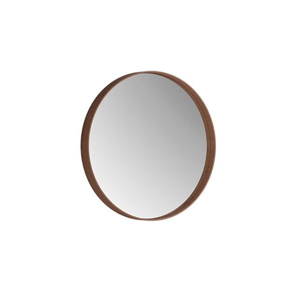 Espelho Redondo Decorativo 50 Cm Torino Castanho