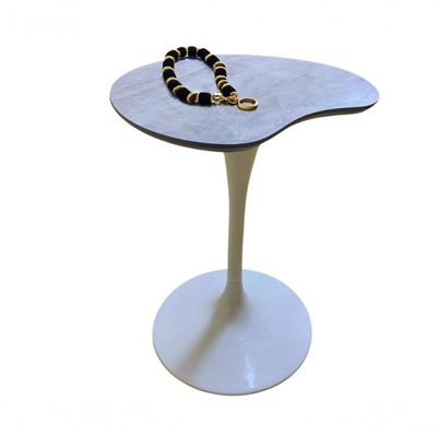 Mesa Saarinen Organica De Apoio 60cm Tampo Cimento