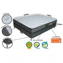 Conjunto Cama Box E Colchão King Becflex Diamond