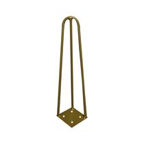 Kit 6 Pés De Metal 25 Cm Hairpin Legs Rack E Puffs Dourado