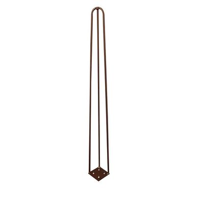 Kit 2 Pés De Metal 60 Cm Legs Mesa De Canto Aparador Bronze