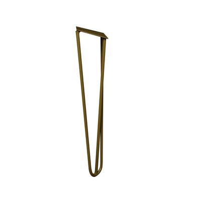 Kit 2 Pés De Metal 30 Cm Mesa De Canto Rack E Puffs Dourado