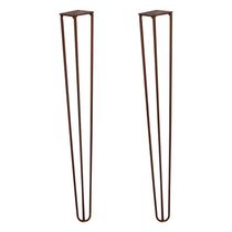 Kit 2 Pés De Metal 60 Cm Legs Mesa De Canto Aparador Bronze