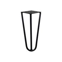 Pé De Metal 15 Cm Hairpin Legs Mesas De Centro Puffs Preto
