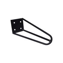Kit 2 Pés De Metal 15 Cm Legs Mesas De Centro Puffs Preto