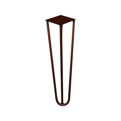 Kit 12 Pés De Metal 30 Cm Hairpin Legs Mesa De Canto Rack E Puffs Bronze G41