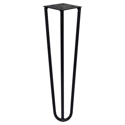Pé De Metal 30 Cm Mesa De Canto Rack E Puffs Preto