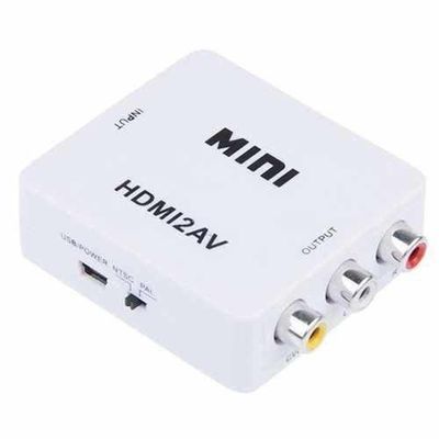 Mini Conversor Adaptador Hdmi para Rca Áudio e Vídeo Hdmi2av