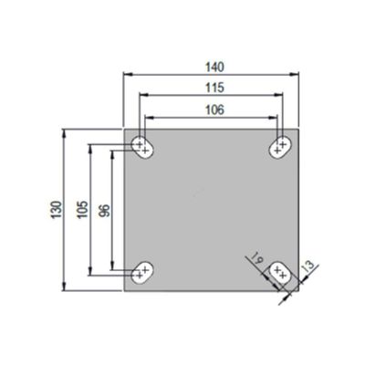Rodizio 6x2 Polegadas Linha Industrial Com Freio 450 Kg