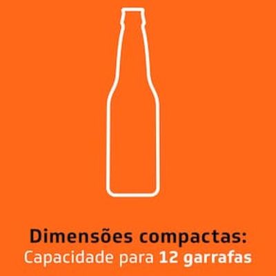 Adega de Vinhos Brastemp BZC12BE com Iluminação Led com Painel Eletrônico para 12 Garrafas - Preta Preto / 110