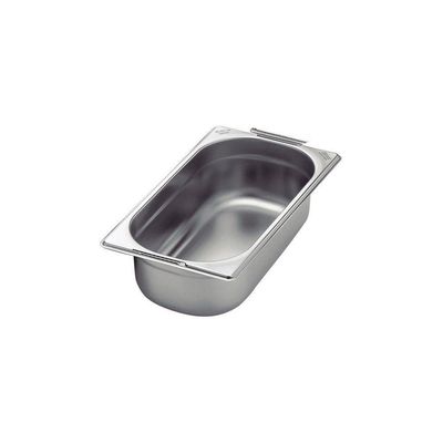 Cuba Tramontina Gn 1/3 Em Aço Inox Com Alças Móveis Profundidade 65 Mm - Aço 430 Tramontina