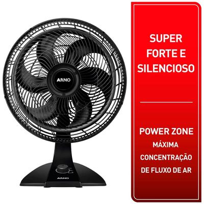 Ventilador de Mesa ou Parede 40cm VF42 Turbo Force 2 Em 1 Arno Preto / 220V