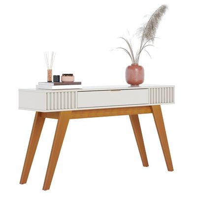 Kit Aparador Com Mesa De Centro 1 Gaveta Freijó Off White