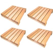 Conjunto Deque Modular Moderno Madeira Eucalipto Vazado Para Jardim
