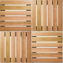 Conjunto Deck 50X50 Madeira Pinus 50X50Cm Vazado Para Piscina