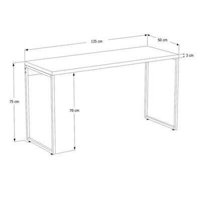 Kit Escritório Estante 4 Prateleiras Com Mesa 135Cm Onix