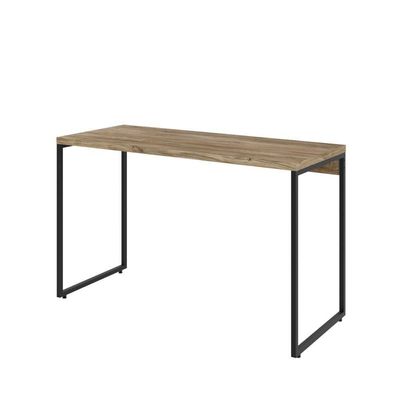 Kit Escritório Estante 4 Prateleiras Mesa 120Cm Carvalho