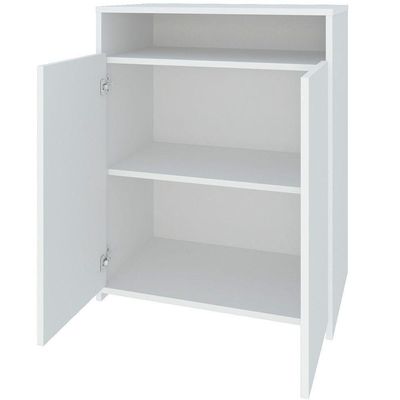 Balcão Multiuso Escritório Sala Cool A02 02 Portas Branco