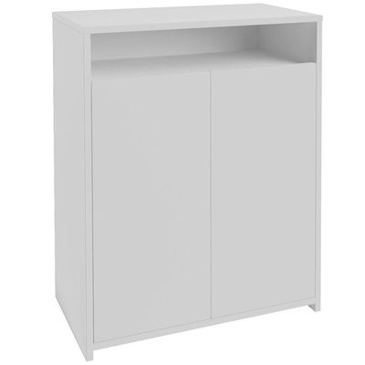 Balcão Multiuso Escritório Sala Cool A02 02 Portas Branco