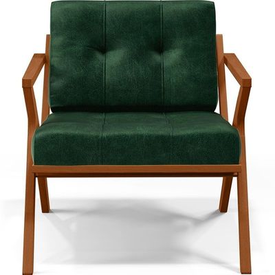 Poltrona Com Cintas De Corano Laís Facto Verde Musgo