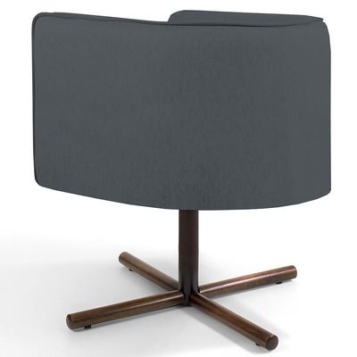 Poltrona Giratória Base X Corano Cinza C-03