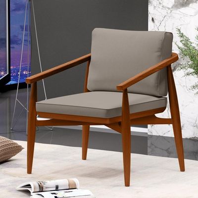 Kit 02 Poltronas Com Cintas De Corano Lavínia B04 Linho Bege