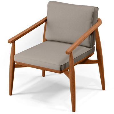 Kit 02 Poltronas Com Cintas De Corano Lavínia B04 Linho Bege