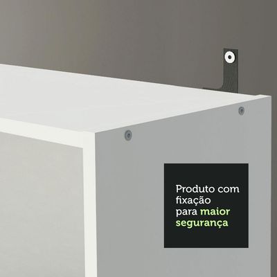 Escrivaninha com Estante Livreiro Branco Alaska Madesa