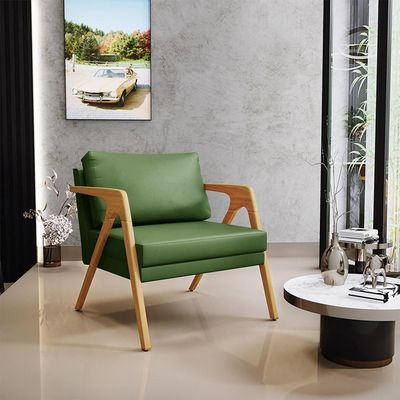 Kit 3 Poltronas Com Estrutura Madeira L02 Facto Verde Musgo