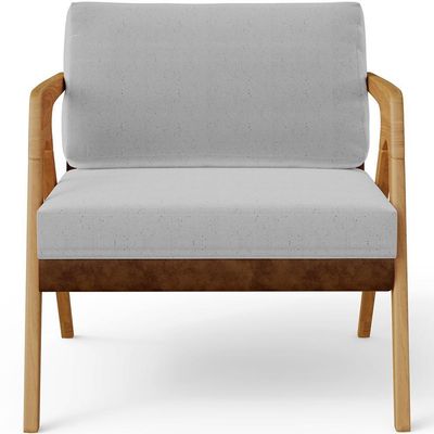 Kit 2 Poltronas Pietra L02 Couríssimo Marrom Linho Cinza